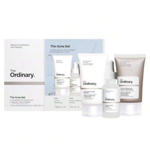 The Ordinary مجموعة علاج حب الشباب، نظام العناية بالبشرة من 3 خطوات مع محلول حمض الساليسيليك 2% لبشرة أكثر نقاء